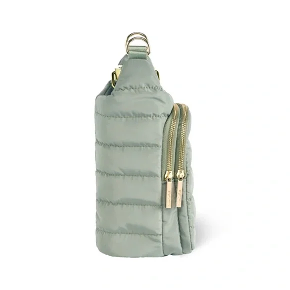 Wanderfull Quilted Sage Crossbody Convertible Hydrobag Waterbottle Purse NWT - Picture 4 of 16